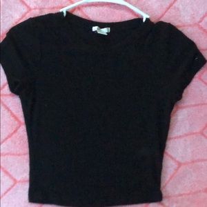 Plain Black Crop Top